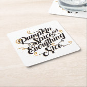素晴らしいカボチャスパイス及びすべて スクエアペーパーコースター (アングル)