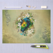 素晴らしいカラフルの花の馬 薄葉紙 (クラフト)