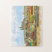 素晴らしいカラフルヴィンテージロマンス旅行 ジグソーパズル (縦)