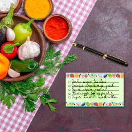 素晴らしいカラフル食品リスト4" x 3" ポストイット