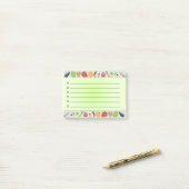 素晴らしいカラフル食品リスト4" x 3" ポストイット (デスク上)