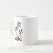 素晴らしいカワウソは私の精神のアニマルプリントです コーヒーマグカップ (正面左)