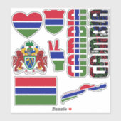 素晴らしいガンビアが国のシンボルを形作る シール (シート)