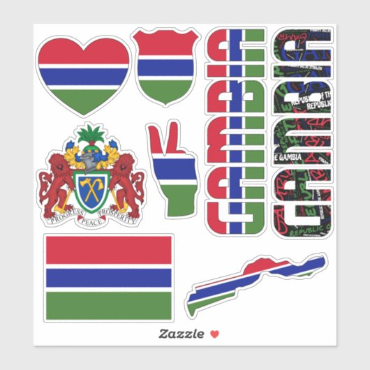 素晴らしいガンビアが国のシンボルを形作る シール (シート)