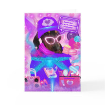 素晴らしいガールフレンドのグリーティングカード