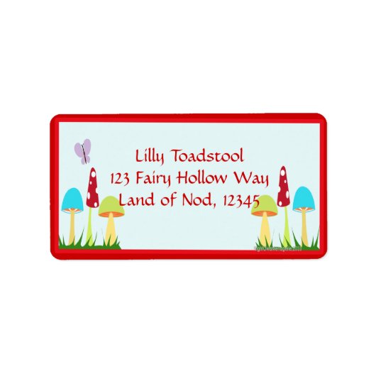 素晴らしいキノコのラベル ラベル (正面)