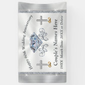 素晴らしいキリスト教のダイヤモンド第60記念日の旗 横断幕 (縦)