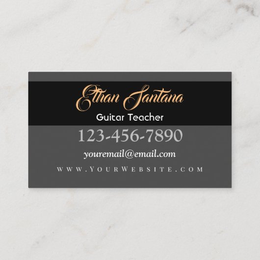 素晴らしいギター 名刺 (裏面)