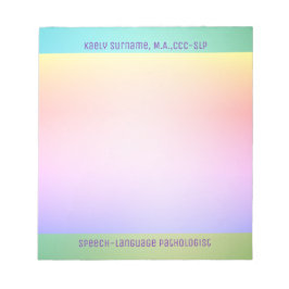 素晴らしいギフト!音声病理学者メモ帳 ノートパッド