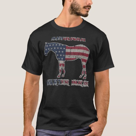 素晴らしいクォーターホース牧場のロデオバレルレーシングデザイン Tシャツ (正面)