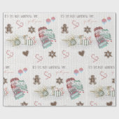 素晴らしいクライストマモダンスタイムウォーターカラー ラッピングペーパー (フラット)