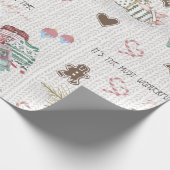 素晴らしいクライストマモダンスタイムウォーターカラー ラッピングペーパー (角)