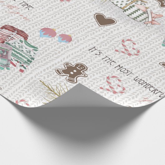 素晴らしいクライストマモダンスタイムウォーターカラー ラッピングペーパー (角)