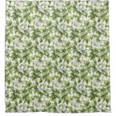 素晴らしいクラシックの花のパターン シャワーカーテン (正面)