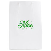 素晴らしいクリスマスのカップル ミディアムペーパーバッグ (正面)