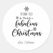 素晴らしいクリスマスの招待をありがとう ラウンドシール (正面)