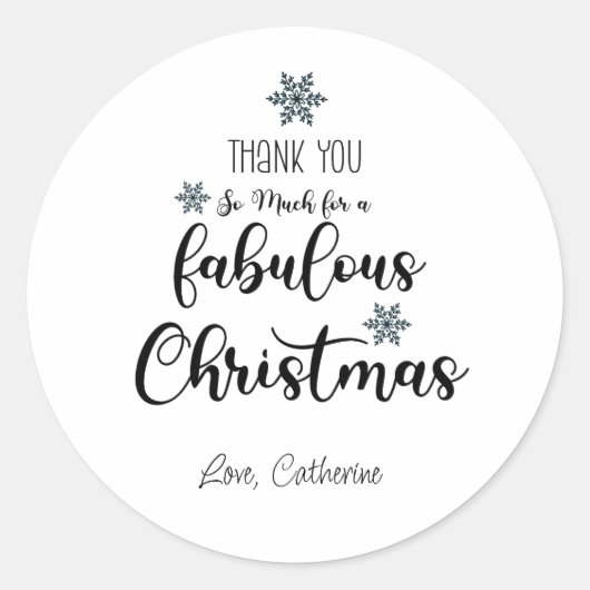 素晴らしいクリスマスの招待をありがとう ラウンドシール (正面)