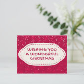 素晴らしいクリスマスはがきを祈る ポストカード (スタンド正面)