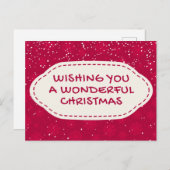 素晴らしいクリスマスはがきを祈る ポストカード (正面/裏面)