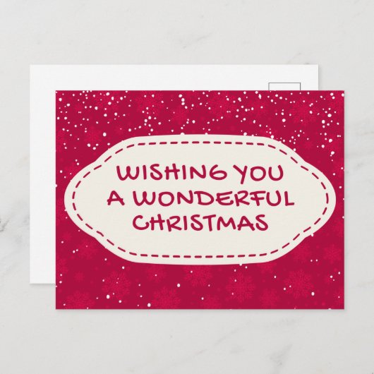 素晴らしいクリスマスはがきを祈る ポストカード (正面/裏面)