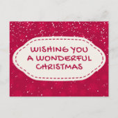素晴らしいクリスマスはがきを祈る ポストカード (正面)