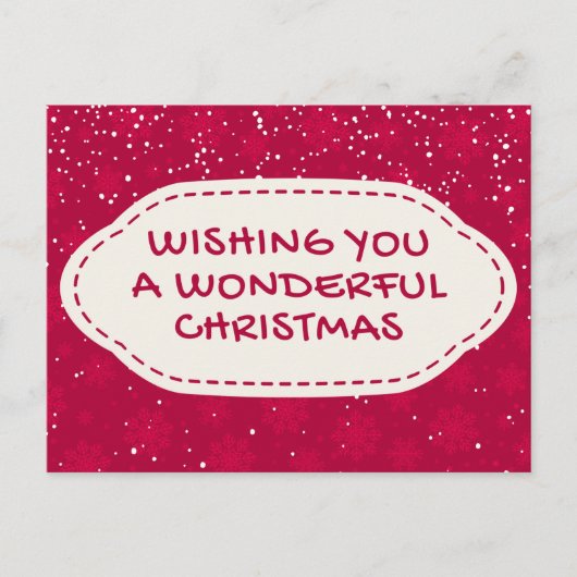 素晴らしいクリスマスはがきを祈る ポストカード (正面)