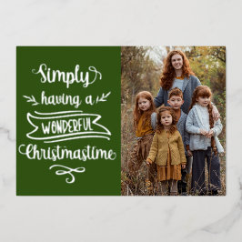 素晴らしいクリスマスを過ごす瞬間の写真 フォイル 箔シーズンカード