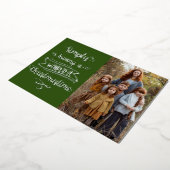 素晴らしいクリスマスを過ごす瞬間の写真 フォイル 箔シーズンカード (回転した状態)