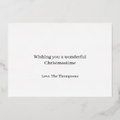 素晴らしいクリスマスを過ごす瞬間の写真 フォイル 箔シーズンカード (裏面)