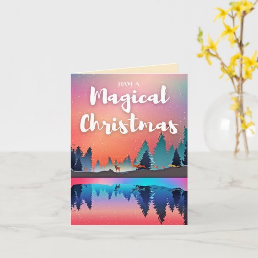 素晴らしいクリスマスを過ごす カード (黄色い花)