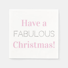 素晴らしいクリスマスを過ごす |ピンクモダンパーティー スタンダードカクテルナプキン