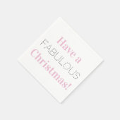 素晴らしいクリスマスを過ごす |ピンクモダンパーティー スタンダードカクテルナプキン (角)