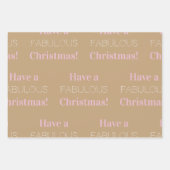 素晴らしいクリスマスを過ごす |ブラウンピンクベージュ ラッピングペーパーシート (正面3)
