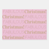 素晴らしいクリスマスを過ごす |ブラウンピンクベージュ ラッピングペーパーシート (正面2)