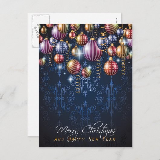 素晴らしいクリスマスグリーティングカード シーズンポストカード (正面/裏面)