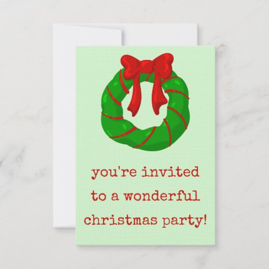 素晴らしいクリスマスパーティの招待状 サンキューカード (正面)