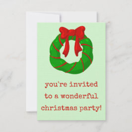 素晴らしいクリスマスパーティの招待状 サンキューカード