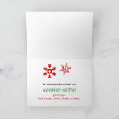 素晴らしいクリスマスホリデーグリーティングカード シーズンカード (内部)