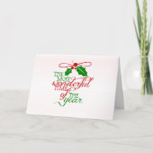 素晴らしいクリスマスホリデーグリーティングカード シーズンカード (正面)