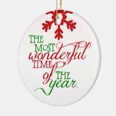 素晴らしいクリスマスホリデーパーソナライズされたオーナメント セラミックオーナメント (左)