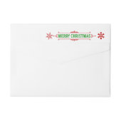 素晴らしいクリスマスホリデーラップラのまわりにベル ラップアラウンドラベル (裏面)