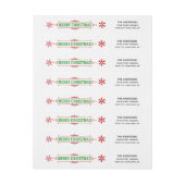 素晴らしいクリスマスホリデーラップラのまわりにベル ラップアラウンドラベル (シート)