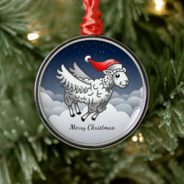 素晴らしいクリスマスラム メタルオーナメント