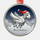 素晴らしいクリスマスラム メタルオーナメント (正面)