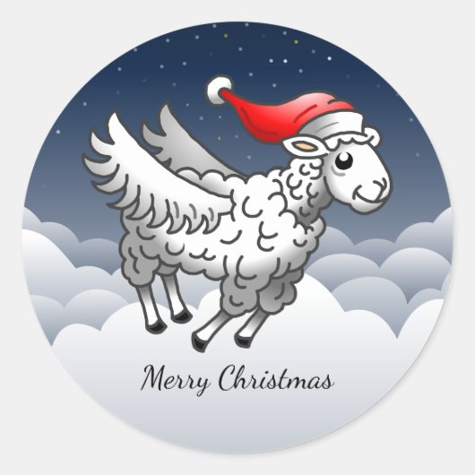 素晴らしいクリスマスラム ラウンドシール (正面)