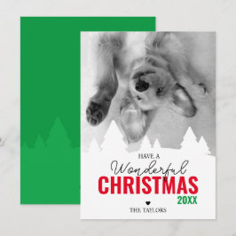 素晴らしいクリスマスレッドの緑の写真 シーズンカード