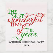 素晴らしいクリスマスワインきらめくまたはワインラベル ワインラベル (シングルラベル)