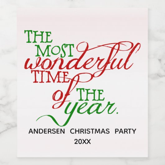 素晴らしいクリスマスワインきらめくまたはワインラベル ワインラベル (シングルラベル)