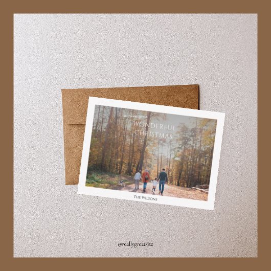 素晴らしいクリスマスワンフォトクリスマス ノートカード