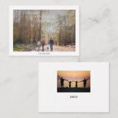 素晴らしいクリスマス2枚のクリスマスを予算で飾る ノートカード (正面/裏面)